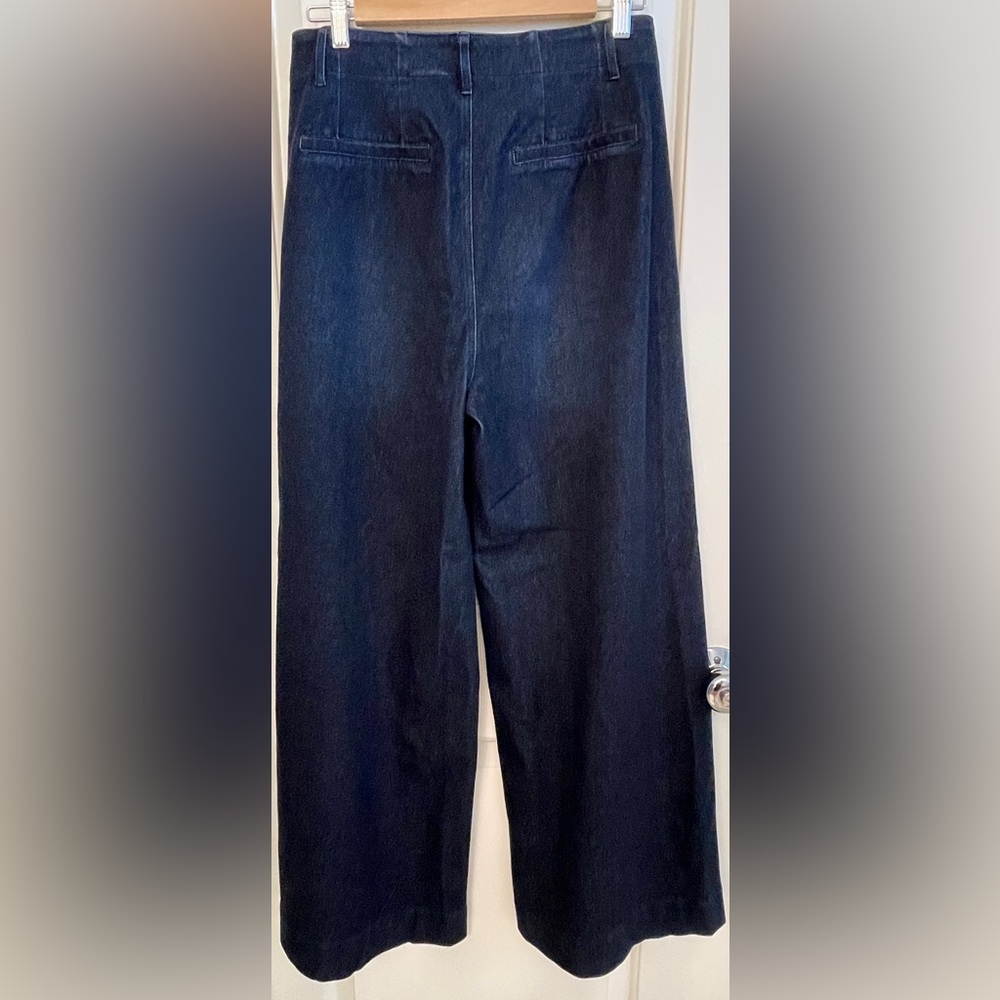 HALARA Navy Wide-Leg Jeans with Front Patch Pockets - Picture 2 of 10